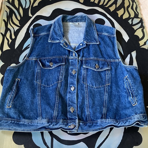 Sudden Impact Vintage 80s/90s Jeans Vest Women ~ Size Large - Picture 12 of 12
